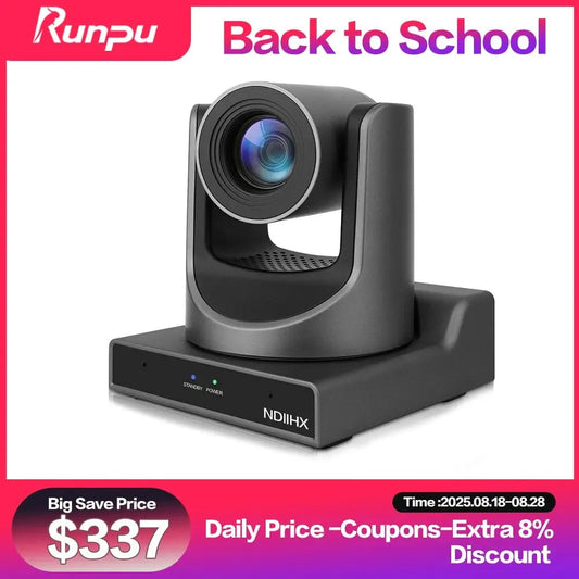 Runpu NDI PTZ Camera Ai Tracking Conference Camera Ptz Video SDI HDMI USB POE Live Streaming Camera for Video Confere Church - Ai - TechWorld