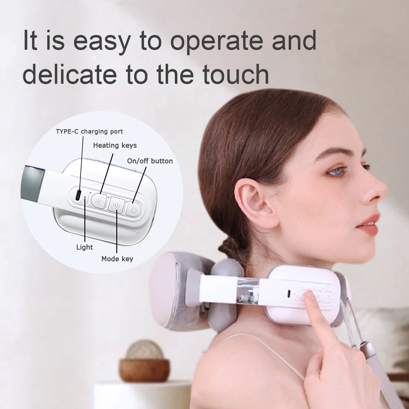 Simulated Finger Massage Multifunctional Massager, Adjustable in Multiple Gears, Fully Wrapped Shoulder and Neck Massage Shawl, Constant Temperature Heating + Stereo Kneading, Straight Muscle Strain Ai-TechWorld