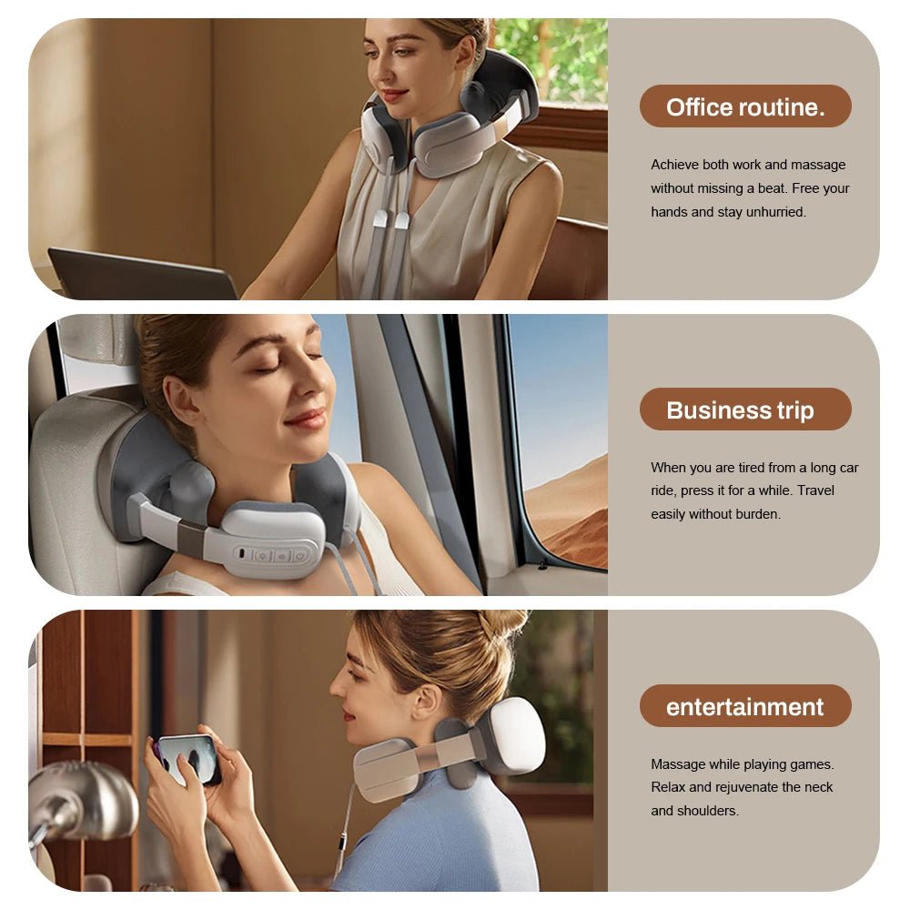 Simulated Finger Massage Multifunctional Massager, Adjustable in Multiple Gears, Fully Wrapped Shoulder and Neck Massage Shawl, Constant Temperature Heating + Stereo Kneading, Straight Muscle Strain Ai-TechWorld