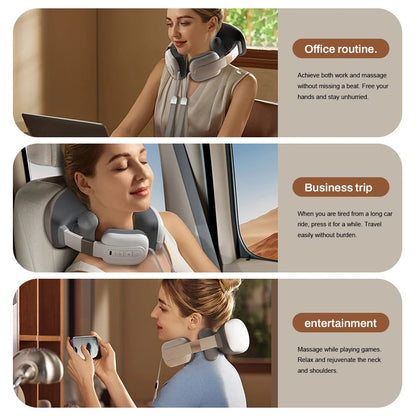 Simulated Finger Massage Multifunctional Massager, Adjustable in Multiple Gears, Fully Wrapped Shoulder and Neck Massage Shawl, Constant Temperature Heating + Stereo Kneading, Straight Muscle Strain Ai-TechWorld