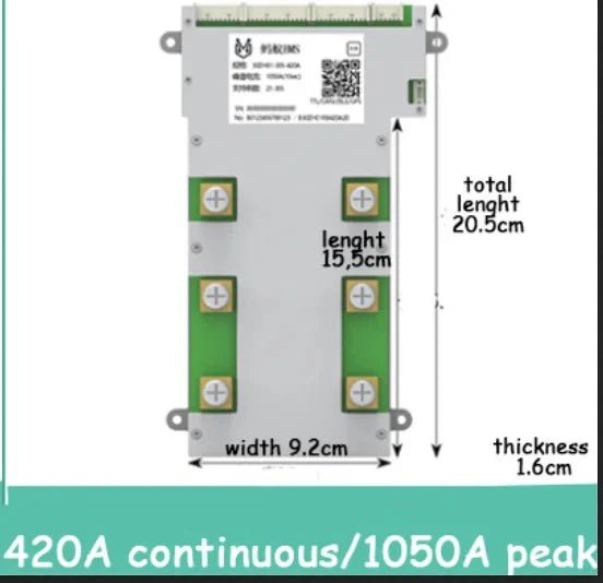 Smart 20S ~ 30S ANT BMS Lifepo4 li-ion LTO Battery Protection Board 220A 400A 170A 420A Bluetooth Phone 24S 26S 28S 84V 96V 126V Ai-TechWorld