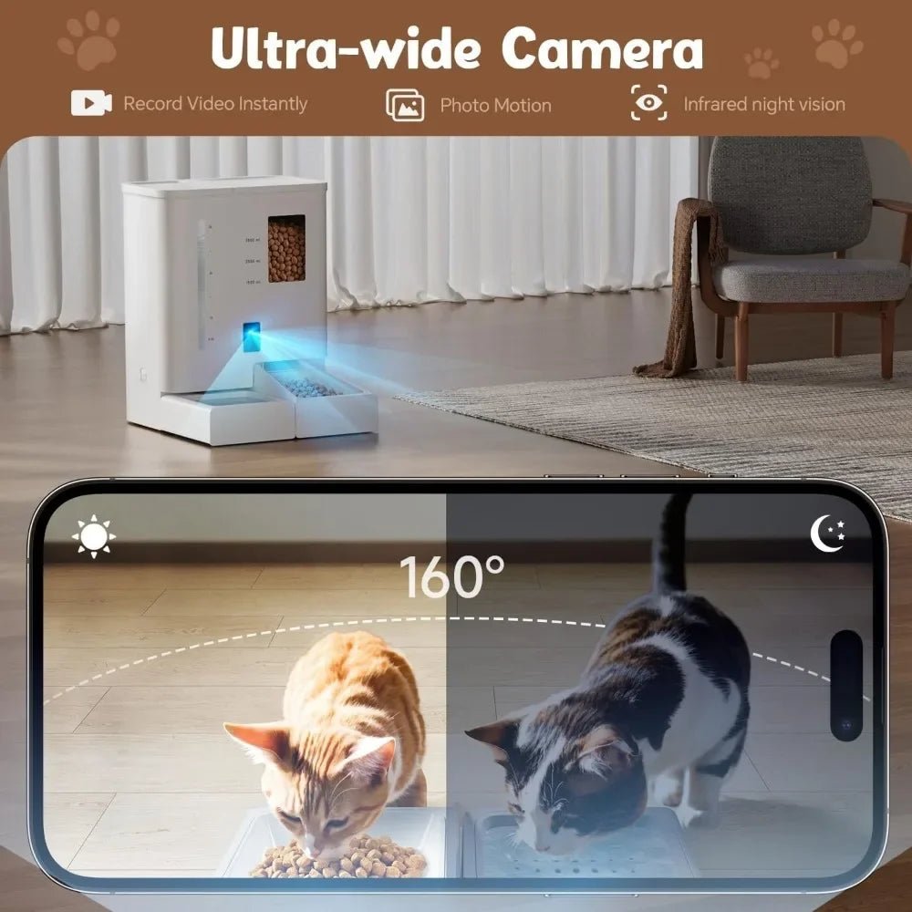 Smart Automatic Cat Feeder with Camera, Night Vision, Voice Recording & App Control - Ai - TechWorld