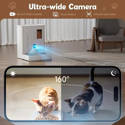 Smart Automatic Cat Feeder with Camera, Night Vision, Voice Recording & App Control - Ai - TechWorld