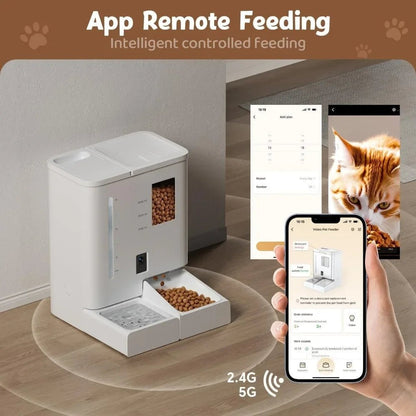 Smart Automatic Cat Feeder with Camera, Night Vision, Voice Recording & App Control - Ai - TechWorld