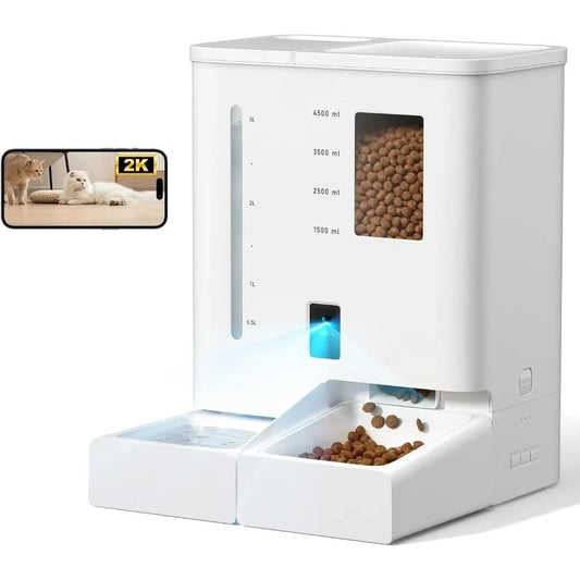 Smart Automatic Cat Feeder with Camera, Night Vision, Voice Recording & App Control - Ai - TechWorld