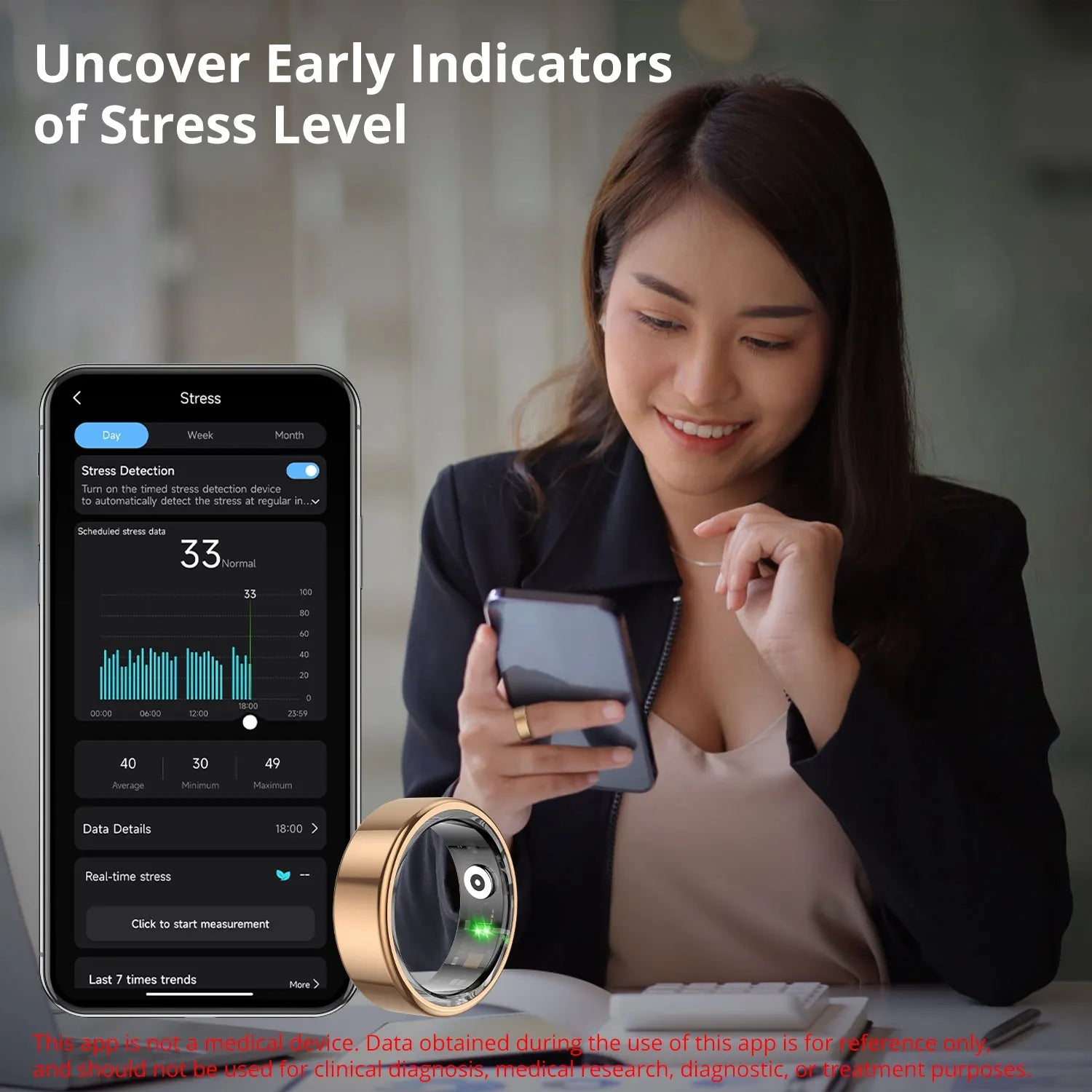 Smart Fitness Tracker Ring - Battery Life, 39 Days, Health Monitor, Waterproof - Ai - TechWorld