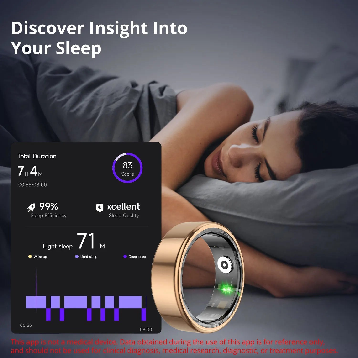 Smart Fitness Tracker Ring - Battery Life, 39 Days, Health Monitor, Waterproof - Ai - TechWorld