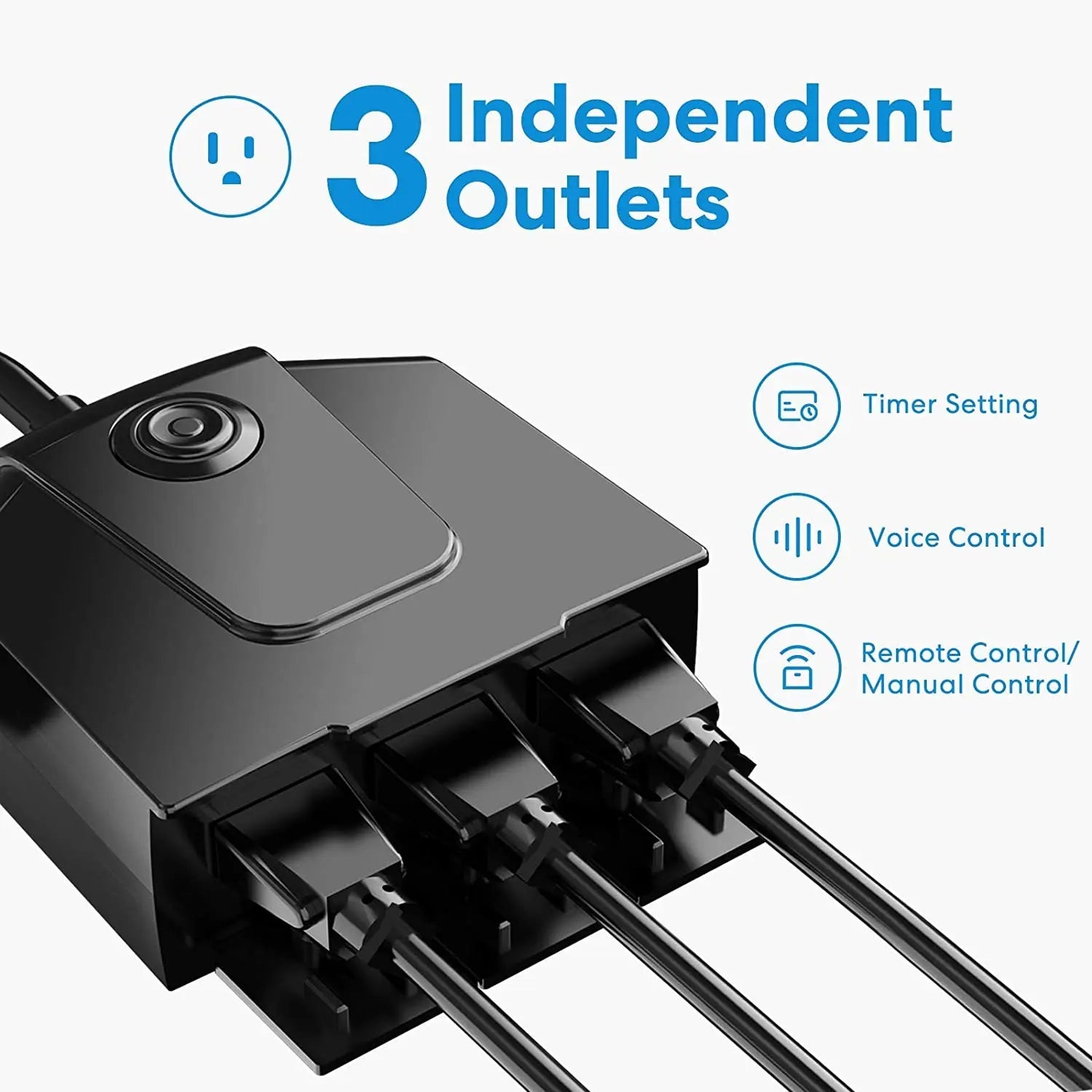 Smart HomeKit Wi - Fi Indoor/Outdoor Plug – IP44 Waterproof with 3 AC Outlets and App Control - Ai - TechWorld