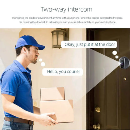 Smart Life Tuya 1080P WiFi Door Bell with camera - Alexa - Google - Ai - TechWorld