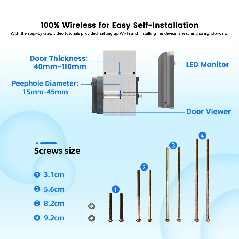 Smart Life Tuya 1080P WiFi Door Bell with camera - Alexa - Google - Ai - TechWorld
