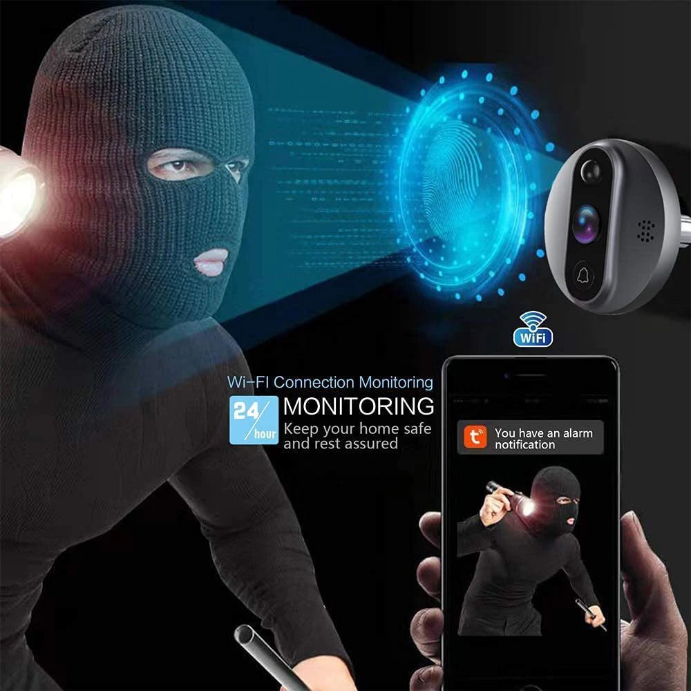 Smart Life Tuya 1080P WiFi Door Bell with camera - Alexa - Google - Ai - TechWorld