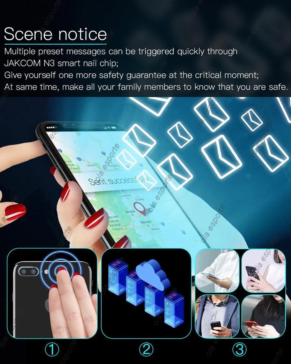 Smart Nail Chip Skin-friendly Wireless Accessory NFC Electronics Touching Sensor Nail Chip for Girl Ai-TechWorld