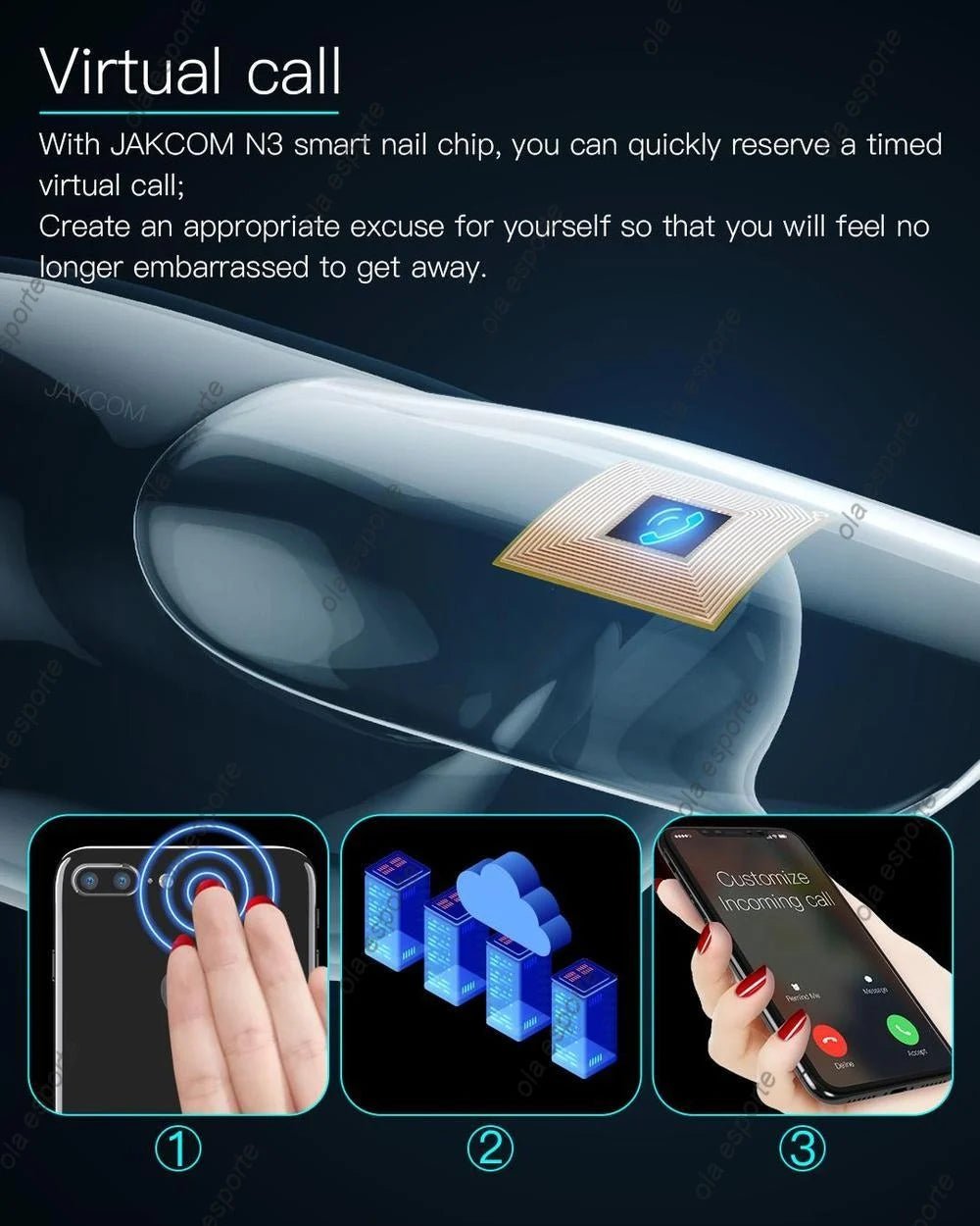 Smart Nail Chip Skin-friendly Wireless Accessory NFC Electronics Touching Sensor Nail Chip for Girl Ai-TechWorld