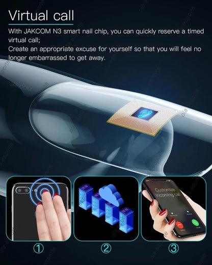 Smart Nail Chip Skin - friendly Wireless Accessory NFC Electronics Touching Sensor Nail Chip for Girl - Ai - TechWorld