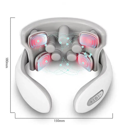 Smart Neck Massage Instrument Portable Shoulder Neck Massage Cervical Vertebra Health Care Vibrator Heating Compress Massage - Ai - TechWorld