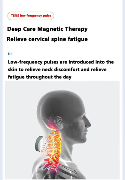 Smart Neck Massage Instrument Portable Shoulder Neck Massage Cervical Vertebra Health Care Vibrator Heating Compress Massage - Ai - TechWorld