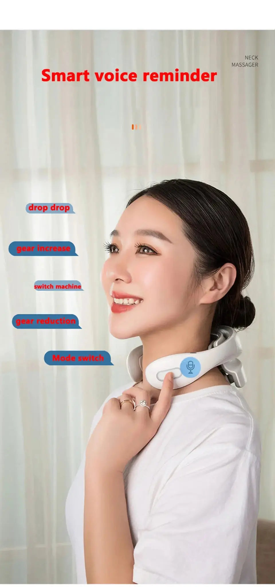 Smart Neck Massage Instrument Portable Shoulder Neck Massage Cervical Vertebra Health Care Vibrator Heating Compress Massage - Ai - TechWorld