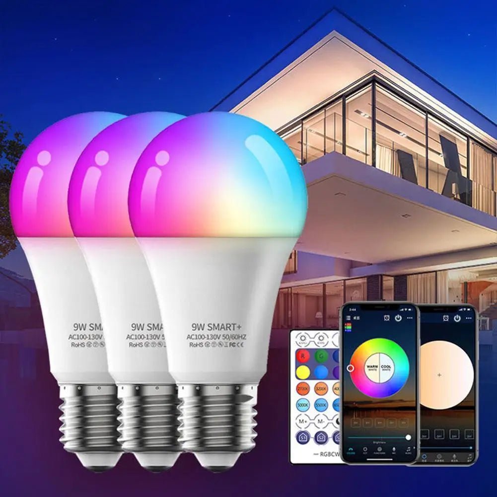 Smart WiFi Bulb – E27 9W Voice - Control Color Changing Light - Ai - TechWorld