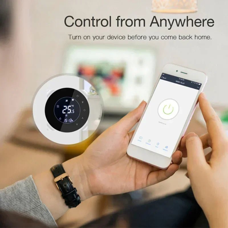 Smart WiFi Touchscreen Thermostat for Electric & Water Heating – Compatible with Google Home & Alexa - Ai - TechWorld