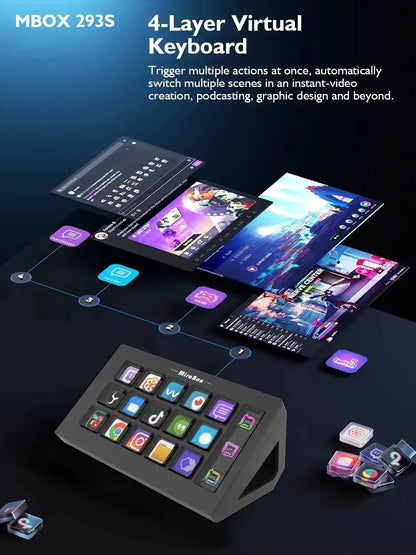 Stream Dock Mini Visual Keyboard 15Keys StreamDeck LCD Button Live Content Creation Controller Custom Button For Win/MacOS Gifts - Ai - TechWorld