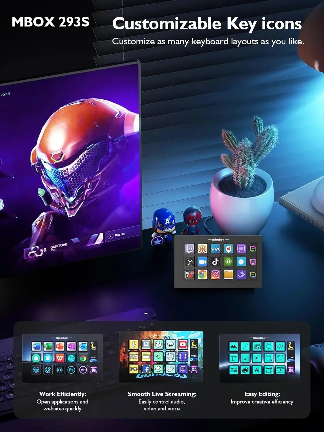 Stream Dock Mini Visual Keyboard 15Keys StreamDeck LCD Button Live Content Creation Controller Custom Button For Win/MacOS Gifts - Ai - TechWorld