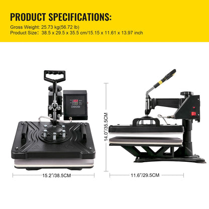 Ultimate 8-in-1 Heat Press Combo with Sublimation Printer for Mug & T-Shirt Printing Ai-TechWorld