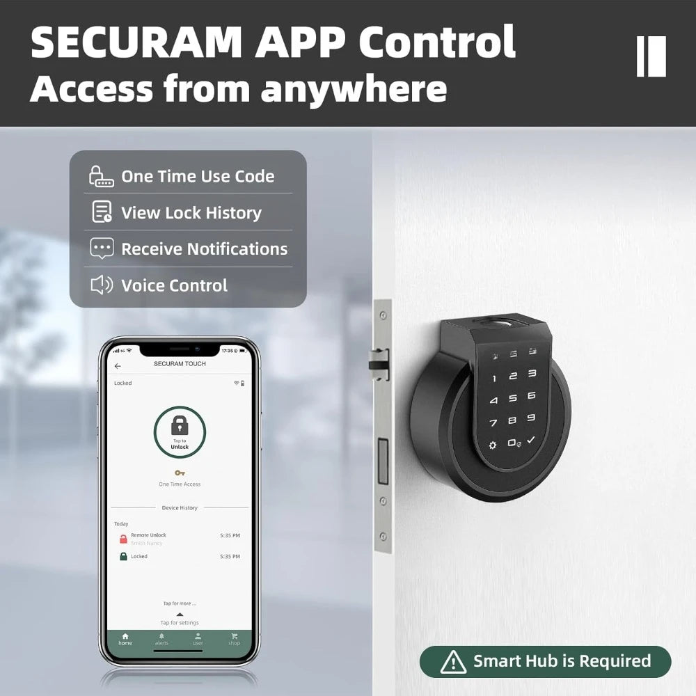 Touch Fingerprint Smart Lock – Biometric - Multiple Unlocking Methods Ai-TechWorld