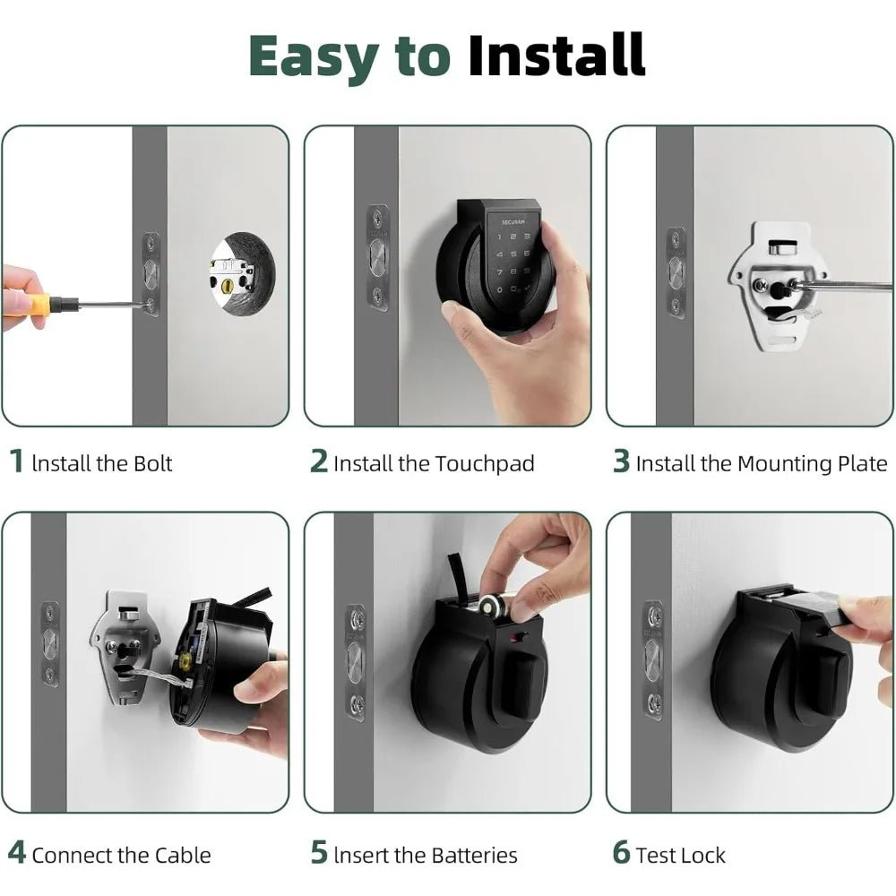 Touch Fingerprint Smart Lock – Biometric - Multiple Unlocking Methods Ai-TechWorld