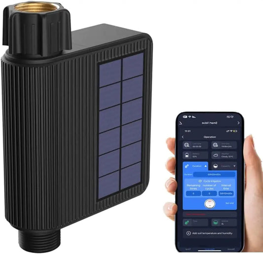 Tuya Smart WiFi Solar - Powered Watering Timer with Flow Meter – Drip Irrigation Controller - Ai - TechWorld