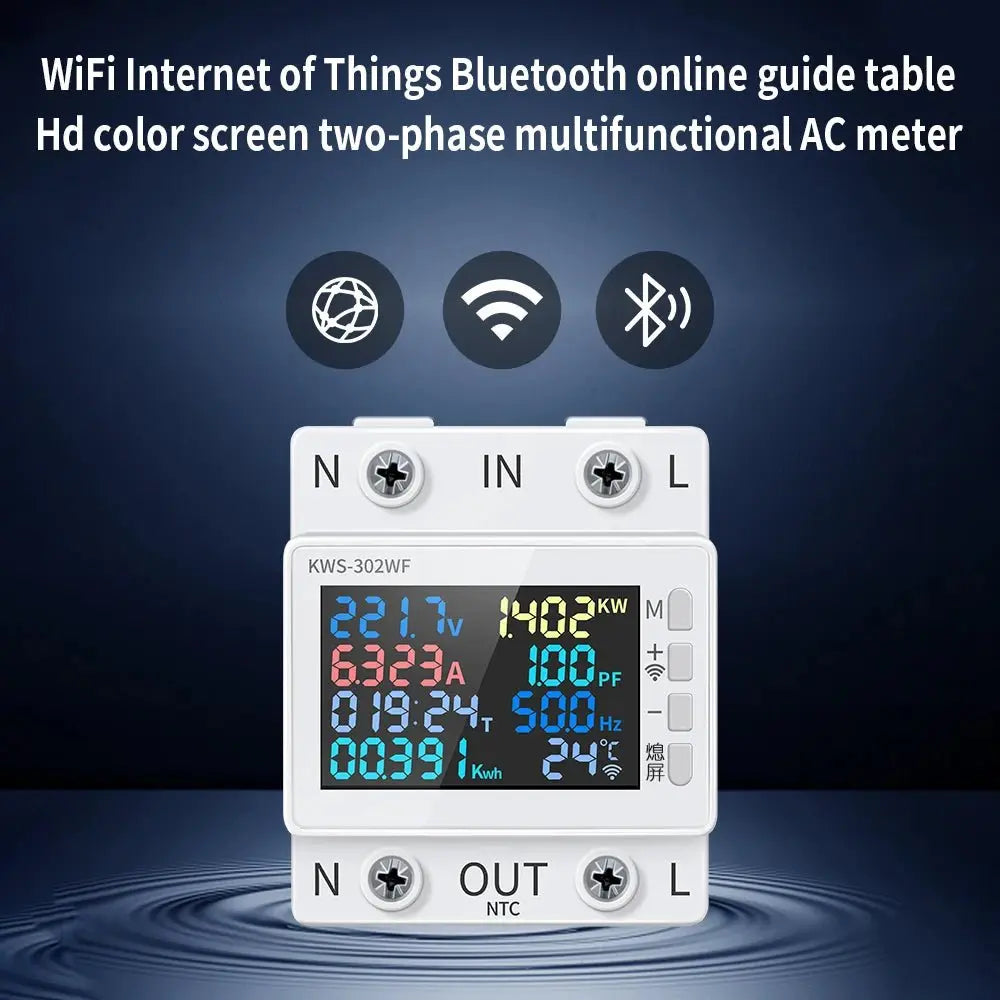 Tuya WiFi Smart Power Meter Over Under Voltage Protector Switch Current Voltage Monitor Relay Value Settable Circuit Breaker - Ai - TechWorld
