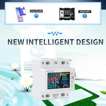 Tuya WiFi Smart Power Meter Over Under Voltage Protector Switch Current Voltage Monitor Relay Value Settable Circuit Breaker Ai-TechWorld
