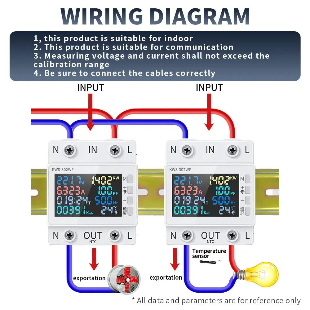 Tuya WiFi Smart Power Meter Over Under Voltage Protector Switch Current Voltage Monitor Relay Value Settable Circuit Breaker - Ai - TechWorld