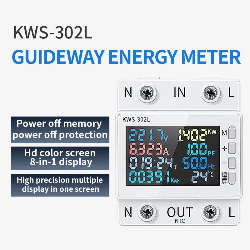 Tuya WiFi Smart Power Meter Over Under Voltage Protector Switch Current Voltage Monitor Relay Value Settable Circuit Breaker Ai-TechWorld