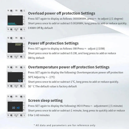 Tuya WiFi Smart Power Meter Over Under Voltage Protector Switch Current Voltage Monitor Relay Value Settable Circuit Breaker Ai-TechWorld