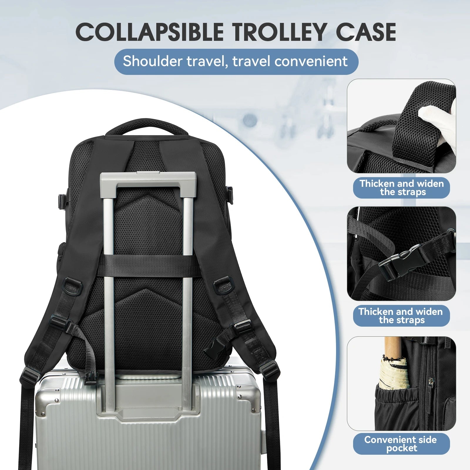 Vacuum Backpack Travel Bag for Men Large Capacity Backpack Business Laptop Backpack Women Men Expandable Backpack School Bag Ai-TechWorld