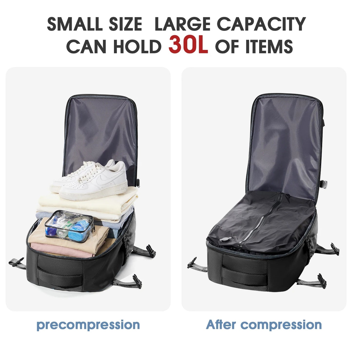 Vacuum Backpack Travel Bag for Men Large Capacity Backpack Business Laptop Backpack Women Men Expandable Backpack School Bag Ai-TechWorld