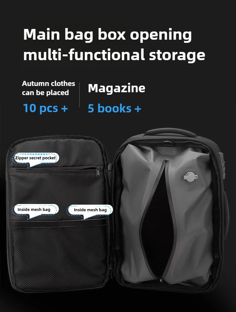 Vacuum Compression Mens Backpack Expandable Large Capacity Multi functional Laptop Bag Short Trip Travel Hiking Pack Ai-TechWorld