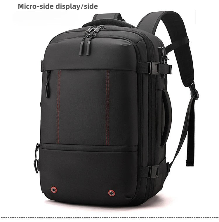 Vacuum Compression Mens Backpack Expandable Large Capacity Multi functional Laptop Bag Short Trip Travel Hiking Pack - Ai - TechWorld