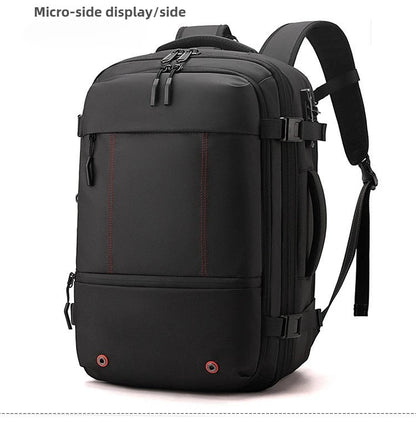 Vacuum Compression Mens Backpack Expandable Large Capacity Multi functional Laptop Bag Short Trip Travel Hiking Pack - Ai - TechWorld