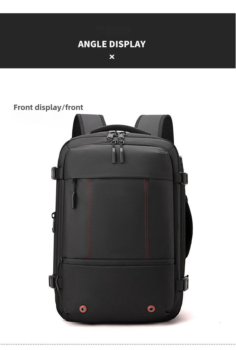 Vacuum Compression Mens Backpack Expandable Large Capacity Multi functional Laptop Bag Short Trip Travel Hiking Pack - Ai - TechWorld