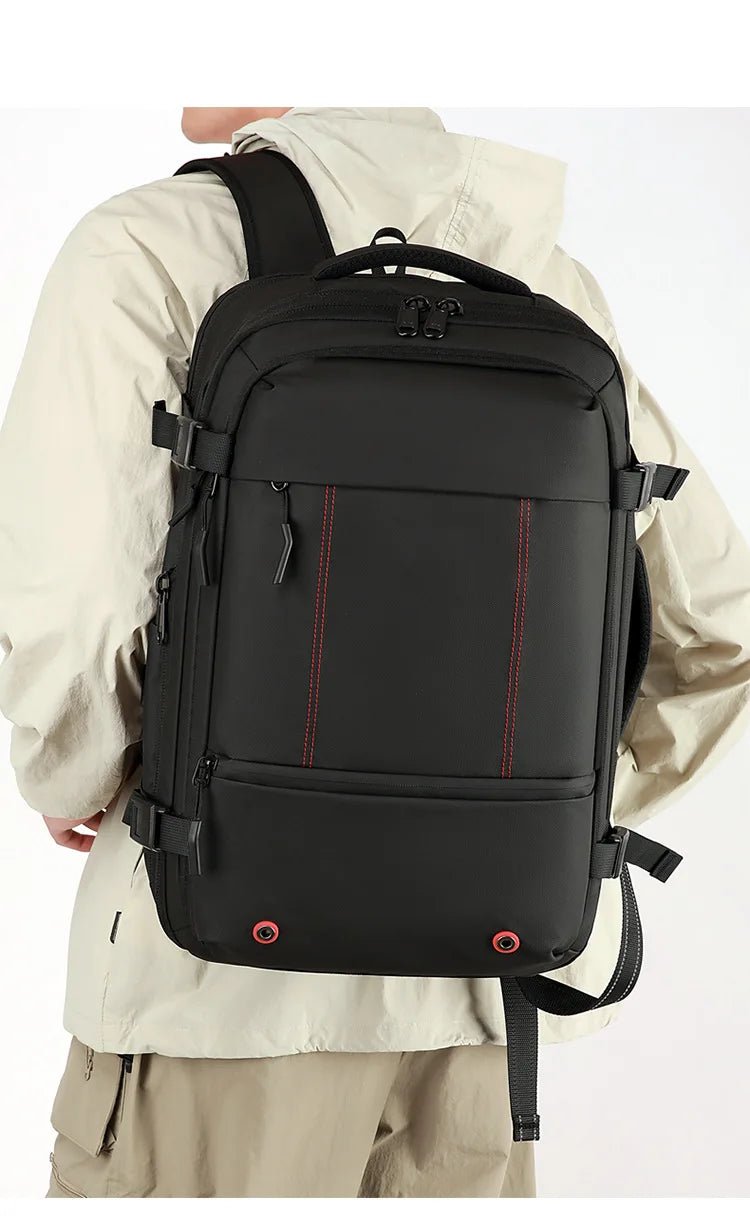 Vacuum Compression Mens Backpack Expandable Large Capacity Multi functional Laptop Bag Short Trip Travel Hiking Pack - Ai - TechWorld