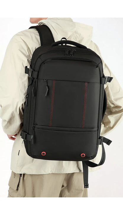 Vacuum Compression Mens Backpack Expandable Large Capacity Multi functional Laptop Bag Short Trip Travel Hiking Pack - Ai - TechWorld