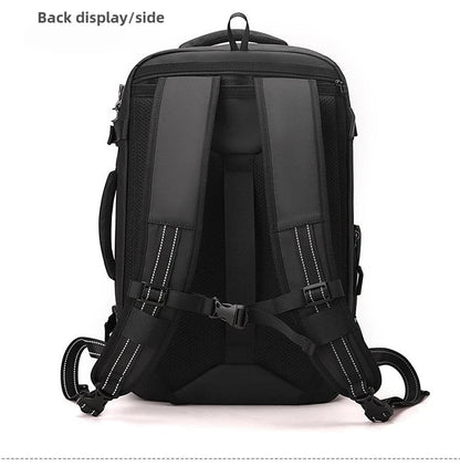 Vacuum Compression Mens Backpack Expandable Large Capacity Multi functional Laptop Bag Short Trip Travel Hiking Pack - Ai - TechWorld