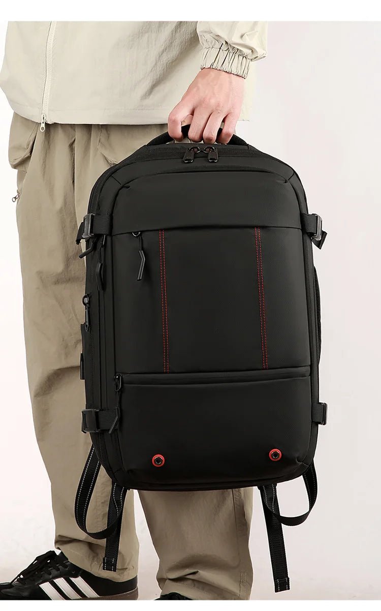 Vacuum Compression Mens Backpack Expandable Large Capacity Multi functional Laptop Bag Short Trip Travel Hiking Pack - Ai - TechWorld