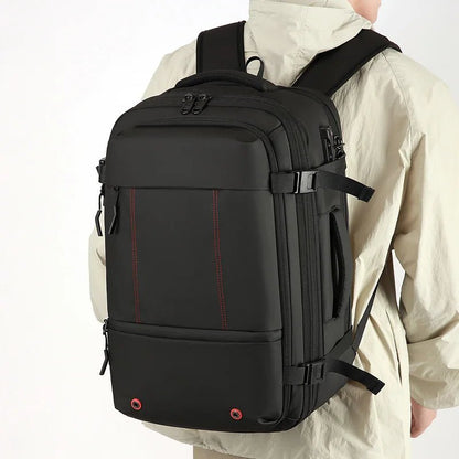 Vacuum Compression Mens Backpack Expandable Large Capacity Multi functional Laptop Bag Short Trip Travel Hiking Pack - Ai - TechWorld