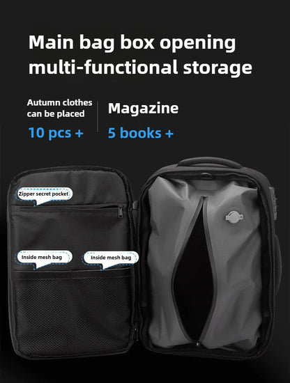 Vacuum Compression Mens Backpack Expandable Large Capacity Multi functional Laptop Bag Short Trip Travel Hiking Pack - Ai - TechWorld