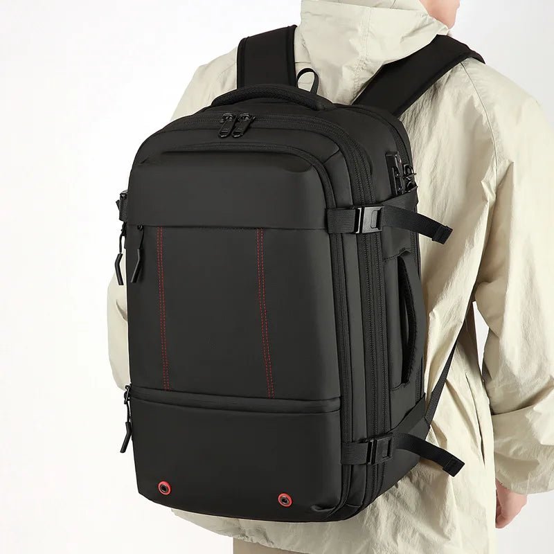Vacuum Compression Mens Backpack Expandable Large Capacity Multi functional Laptop Bag Short Trip Travel Hiking Pack Ai-TechWorld