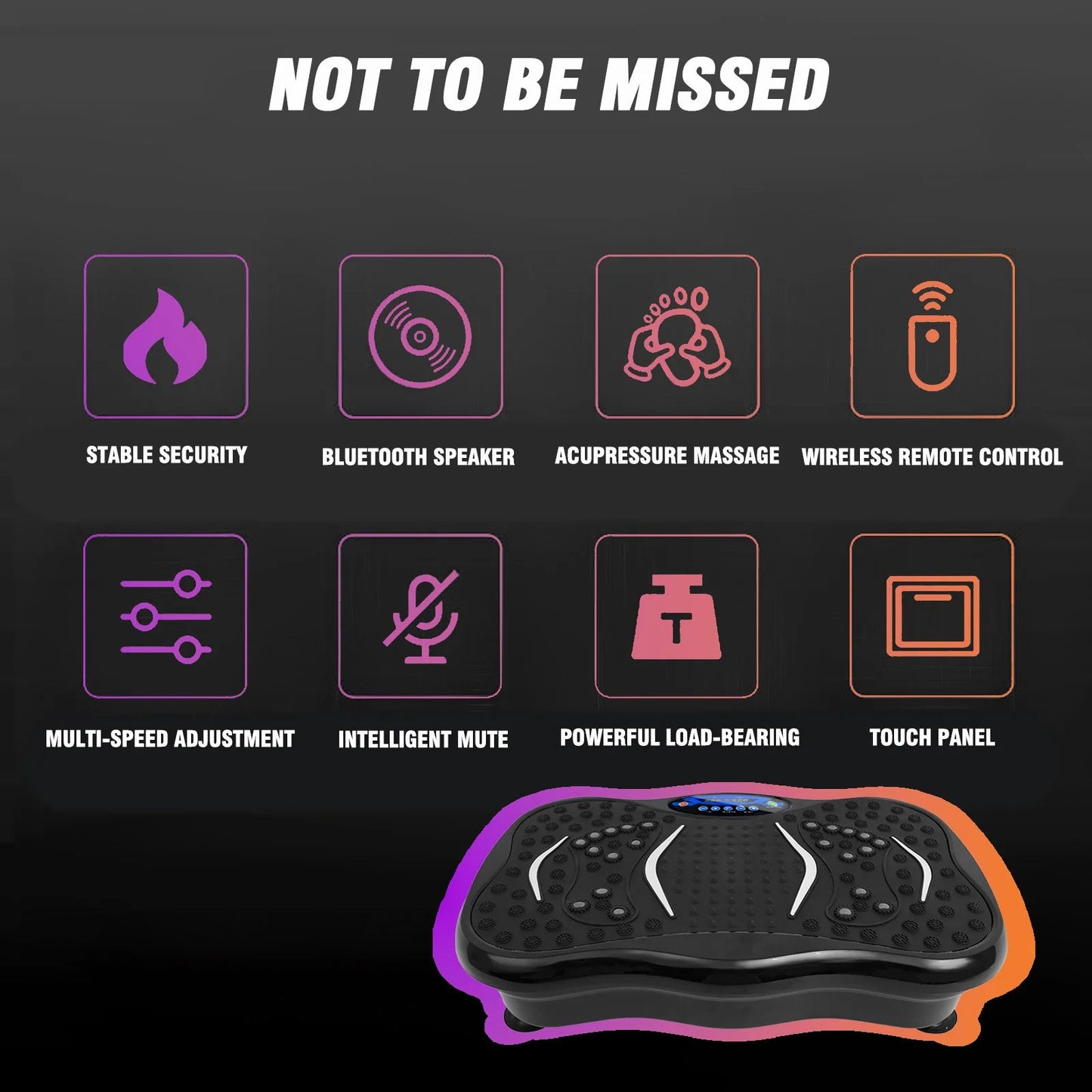 Vibration Plate Exercise Machine Fat-Burning Full Body Workout Power Vibration n Resistance Bands Fitness Equipmen Weight Loss Ai-TechWorld