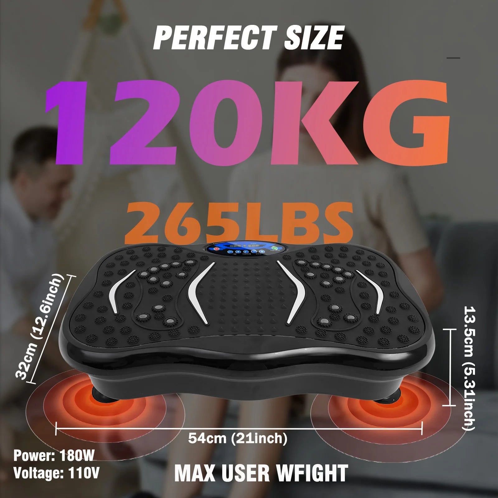 Vibration Plate Exercise Machine Fat-Burning Full Body Workout Power Vibration n Resistance Bands Fitness Equipmen Weight Loss Ai-TechWorld