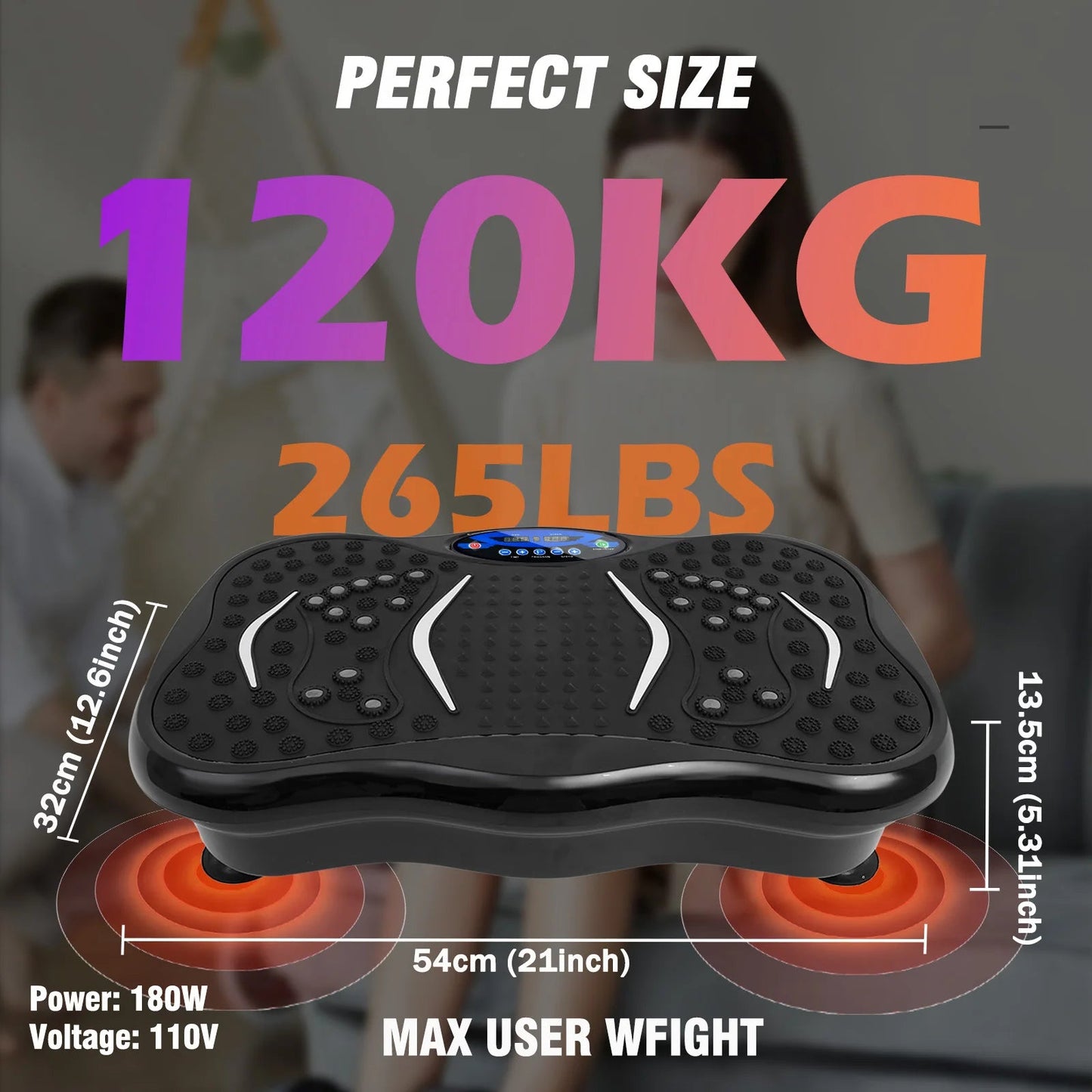 Vibration Plate Exercise Machine Fat - Burning Full Body Workout Power Vibration n Resistance Bands Fitness Equipmen Weight Loss - Ai - TechWorld